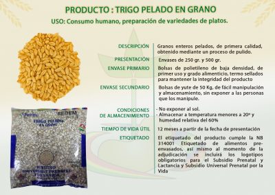 TRIGO PELADO EN GRANO